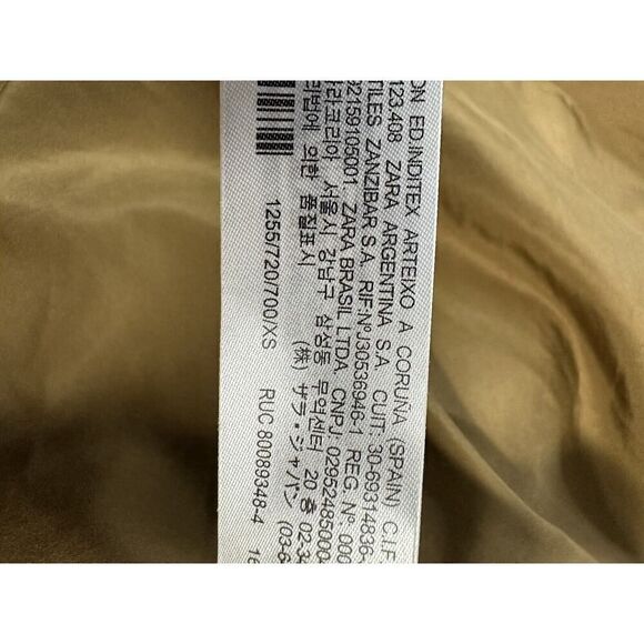 ZARA DIRTY YELLOW TEDDY LONG LINED COAT XS ( open front ) - Picture 10 of 12